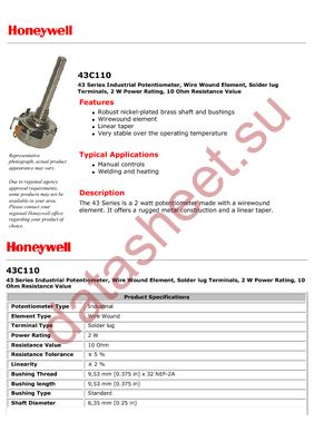 43C110 datasheet  